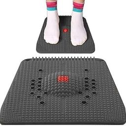 MADISON Acupressure Magnetic Pyramidal Foot Power Mat Therapy For Stress And Pain Relief Blood Circulation Health Care Useful Heel Knee Leg Sciatica Massager, Gray-image-64