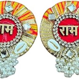 MPS MY PARTY SUPPLIERS® Set of 2 Self Stick Ram Door Sticker Tags Ram Decoration Items for Door Ram Written tag for Pooja Room Tags Door Sticker Décor for Rakshabandhan (design3)-image-63