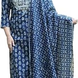 Women Embroidery Straight Kurta and pant set with Dupatta-image-43