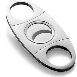 HASTHIP Stainless Steel Pocket Cigar Tool Cigar Cutter with Double Guillotine Cutter Blades Nipping Off The end of Cigar for Most Size of Cigars (Multicolour)-image-26