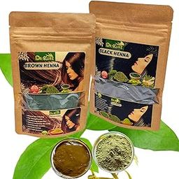 Homemade Rajasthani Light Brown & Black Herbal Henna – Ready-to-Apply Natural Hair Color Paste | 100% Grey Coverage | Pack of 2"-image-85