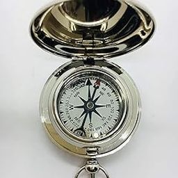 Push Button Chrome Finish Pocket | Vintage Functional Marine Magnetic Unique Gift for Camping and Hiking Travelling Navigation Collectible-image-16