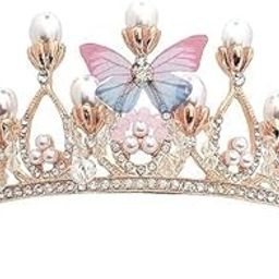 Girls Crystal Tiara Crown Women Flower Butterfly Princess Headband Gift for Wedding Prom Birthday Party Pageant Christmas Hair Accessories Costume Party Gift-image-99