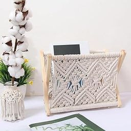 LICHTS Magazine Rack Storage Standing Basket Sundries Boho DIY Bathroom Office-picture-20