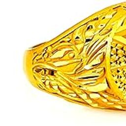 Premium Microplating Gold Look Finely Detailed Handmade Ring For Men Brass Gold Plated Ring (DM-MP-20)-image-10