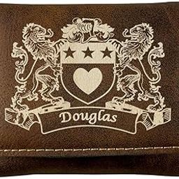 Douglas Irish Coat of Arms Rustic Leather Wallet-49