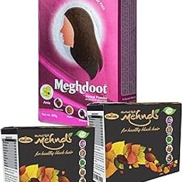 Meghdoot Combo Pack of Herbal Kali Mehandi for Natural Black Hair & Hair Wash Powder with 100% Natural Ingredients, Maintains Hair Color, 2 x 60g Herbal Kali Mehandi & 1 x 200g Herbal Hair Wash Powder-image-7