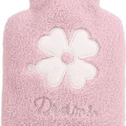 SVULINT Super Soft Plush Covered Hot and Cold Water Bag Bottle, Hot Water bag for Period Cramps Relief Bag, Heating Bottle for Body Pain Relief Therapy (Pink, 500 ML)-17