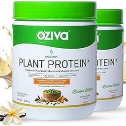 OZiva Bioactive Plant Protein (Malabar Vanilla) | 25g Protein,5.5 BCAA| Pea Isolate| Plant Based Protein for Women & Men | Essential Amino Acids| Vegan Protein, Clean, Sugar free, 500g (Pack of 2)-image-45