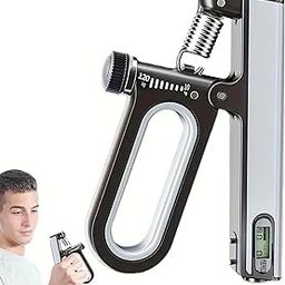 UDKI Grey Hand Grip Strengthener with Smart Timer & Counter, Adjustable Resistance 10-120kg, O-Shape Non-Slip Handle, Forearm, Wrist, & Arm Exerciser for Muscle Building & Injury Recovery-image-11