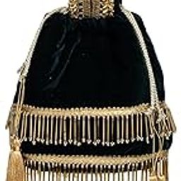 Ethnic Handbags for Women Velvet potli bags Handcrafted Purse Bag Design (Dark Green)-image-19
