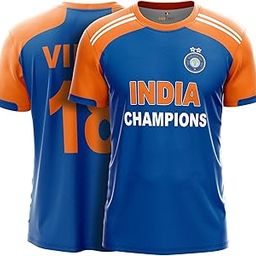 India T20 World Cup 2024 Champions Cricket Jersey – Personalized with Custom Name & Number for Kids, Men & Women Blue-image-67