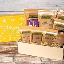 FOODCLOUD.IN Munchies Adorable Sister Gift Hamper | Homemade & Preservative Free | 100% Vegetarian & Freshly Baked | Crispy & Crunchy | Perfect Tea-Time Snacks | Pack of 9-13