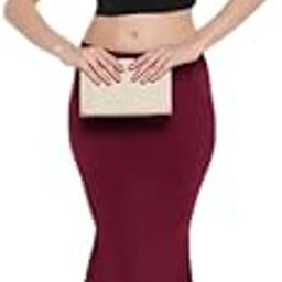 Women's Saree Shapewear Petticoat – Slim Fit, Stretchable, High Waist with Drawstring, Maroon-image-93