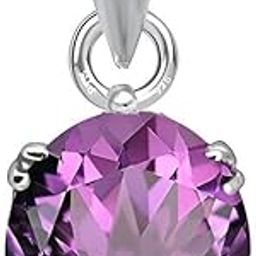 Natural Amethyst/Kathela 3.25 Ratti to 10.25 Ratti or 3 Carat to 9.5 Carat Astrological Certified Gemstone bis Hallmark 925 Sterling Silver Pendant for Men & Women -nfba1-image-37