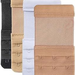 Bra Extender 3 Hooks 3 Rows Elastic Bra Band Hook Strap Extensions for Women Pack of 4-1