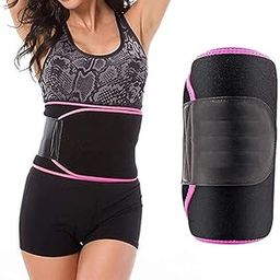 Da Herbs Slim Belt (Black & Pink) Weight Loss Hot Slimming Belt for Men, Women Belly Sweat Slim Belt Neoprene Fat Burning Sauna Waist Trainer Healthy Sweat, Weight Loss, Lower Back Posture Free Size-image-95
