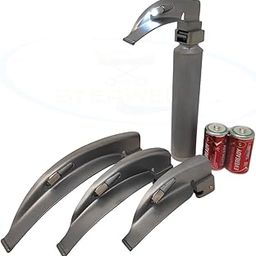 STEPWELL Laryngoscope Adult Set with 4 Blades 1,2,3,4 (LED) (Regular)-image-2