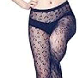 RAMANUJA Women's Leopard Printed Stocking Net Transparent Pantyhose Dresses For Girls & Ladies Free size,(Black)-38