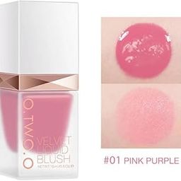 O TWO O Matte Liquid Blush, Face Blush,Long-Lasting Makeup Blush, 15g(01 PINK PURPLE)-image-42