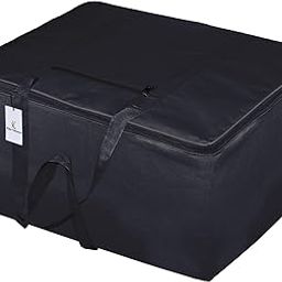 Kuber Industries Rexine Jumbo Attachi Bag Travel Handbag Storage Carrying Bag, Blanket Cover,Duffle,Travel Multi-Purpose Bag (Black) CTKTC034730-image-23