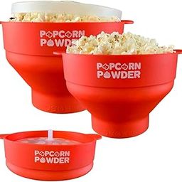 Popcorn Powder Collapsible Microwave Popcorn Popper (Red)-picture-18