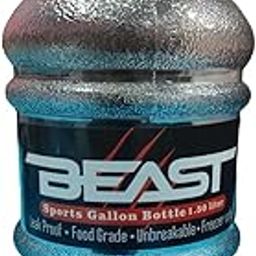 DOVEAZ Beast Sports Water Bottle for Gym, Protein Shaker Bottle, Gallon Water Bottle (1.5 LTR) with Mixer Ball and Strainer (BPA-Free, Unbreakable, Freezer Safe) (Black)-image-97