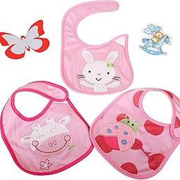SMILE BABY Baby Bibs One Size Pack of 3 | Soft, Comfortable & Absorbent | Random Colors & Prints | Ideal for Mealtime, Drooling & Teething | Easy to Wash & Reuse-image-27