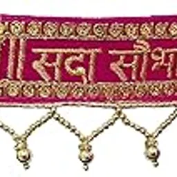 navti creations Women's Magenta (Raani) Kamarband (Bridal belt) In Velvet With Sada Saubhagyawati Bhav Border (Free Size)-picture-22