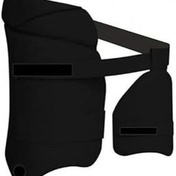 HTM Pro Cricket Thigh Combo Guard - Ultimate Set of Thigh Pad & Inner Pad for Right Hand (Black), (Size- Men's)-image-9