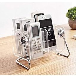 ApLiQ Acrylic Multipurpose Holder Box For Remote Control, Mobile Phone, Key Storage, Stationary, Tv Air-Conditioner Remote Control Home Desk Storage Stand Organizer Caddy 6-Slot, Transparent-image-52