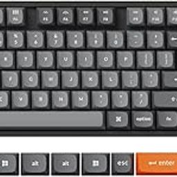 Keychron K8 Max QMK Wireless Custom Mechanical Keyboard, Hot Swappable TKL 80% Layout Bluetooth/2.4G/USB-C Programmable, Aluminum Frame Super Banana Switch NKRO Gaming Keyboard for Mac/Windows-10