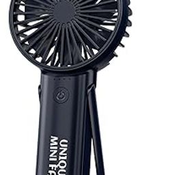 Mini Handheld Fan, 1800 mAh Rechargeable Portable Hand Fan with Stand, 3 Speeds Small Fan, Brushless Motor USB Fan for Home, Office, Kitchen, Makeup & Travel Use by Women and Men (Navy blue)-20