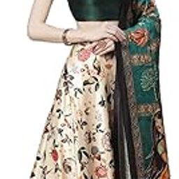 Women's Digital Printed Zari Satin Silk Semi stitched Lehenga Choli With Art Silk Dupartta-picture-11