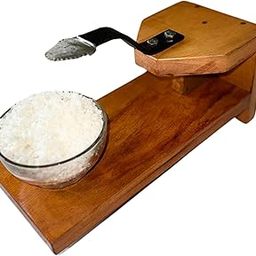 Wood Wave Premium Handcrafted Wooden Coconut Scraper (Chirava Table-Top Grater) with Safety Blade Cover, Non-Slip Base, Rust-Resistant Blade – Ergonomic Natural Wood Design,-32