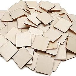 American Elm 100 Pcs 1 Inch Unfinished Wood Pieces, 3mm Thickness, Blank Squares Round Corner for Painting, Writing, Carving, Letter Scrabble Wooden Craft-picture-27