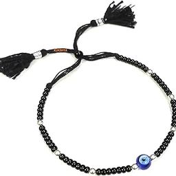 JEWELLERS Exclusive 925 Sterling Silver Ball + Evil Eye Threaded Anklet (Payal) For Girls & Women-image-40