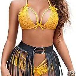 Lingerie Lace Babydoll 2 Piece Sexy Bra and Panty Sets for Women Girl Honeymoon Wedding Valentine Festival Christmas-image-107