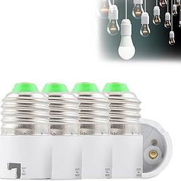 GLUN® LED Bulb Holder Converter, Pack of 4 (E27 Ring to B22 Pin) Holder Converter Base, Light Bulb Socket, For Office, Basement, Pantry Room, & Home Use-19