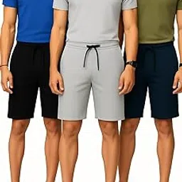 the blazze Men's Cotton Casual Night Zip Pocket Bermuda Shorts Man Men Combo Pack of 3 R001 VB1 Parent-picture-16