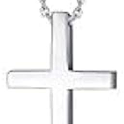 Stainless Steel Cross Pendant Necklace, Holy Bible Nail Design for Men and Women Silver Colour Best For Gifting-image-82