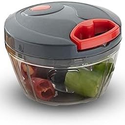 Plastic Manual Vegetable Chopper With 3 Blades for Kitchen-image-92