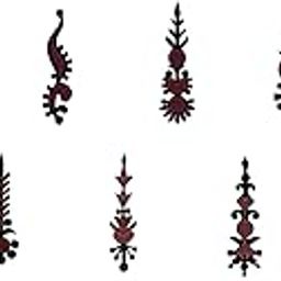 Comet Busters Handcrafted Long Black And Maroon Bindis For Women (BV2289)-30