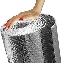 Heat Reflective Aluminium Foil Air Bubble Insulation Sheet, 8MM Thick, 360 GSM, Thermal & Sound Insulation, Energy Efficient Barrier for Home/Roof/Walls, 24" x10' Roll, Pack of 1-picture-34