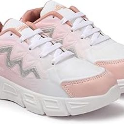 Women's Sports Shoes | Lightweight & Stylish Running Shoes | Breathable, Comfortable & Durable Gym, Walking & Training Shoes | Trendy Design - Color Peach, Sizes 4-8-28
