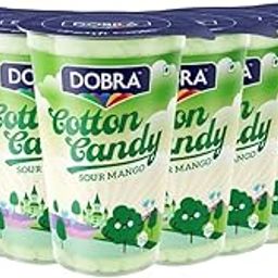 Dobra Cotton Candy Party Pack - Green | Sour Mango Flavour | Kachcha Aam | Candy Floss, Buddhi ke baal | Sleepovers, Party favours, Birthday Parties | 13.5g x Pack of 8 |-picture-10