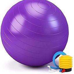 SLOVIC Gym Ball for Exercise [55 CM] | Yoga Ball | Pregnancy Ball for Exercise | Exercise Ball for Workouts | Anti Burst Coating Yoga Ball for Exercise | Gym Equipment for Home Workout-image-21