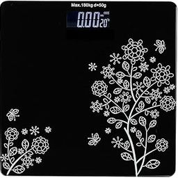 Hellion Floral Digital Bathroom Scale – LCD Display, Tempered Glass, Precision Weight Tracking for Home Use-picture-12