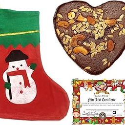 Christmas Gift for Kids - Heart Shaped Plum Cake, Xmas Stockings Socks, Santa's Nice Child Certificate (Share Name via Gift Options While Ordering)-image-87