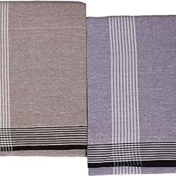 Cotton Men's Single Dhoti -1.9 Mtrs Color Dhoti Set of 2 (Biscuit-Violet)-17
